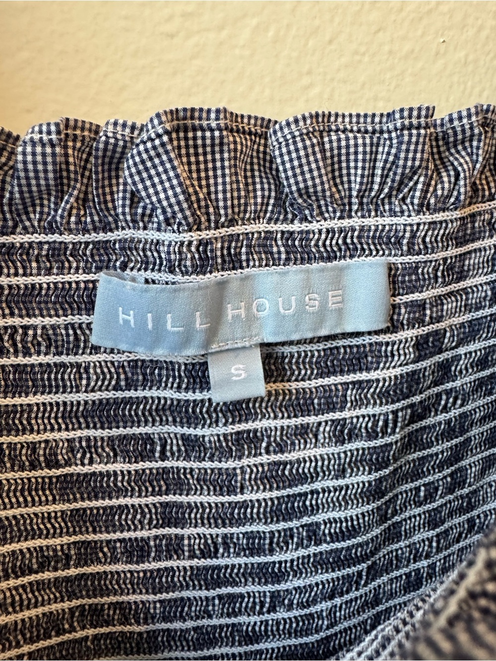 Hill House Slate Blue Smocked Maxi Dress with Puff Sleeves - Picture 2 of 5